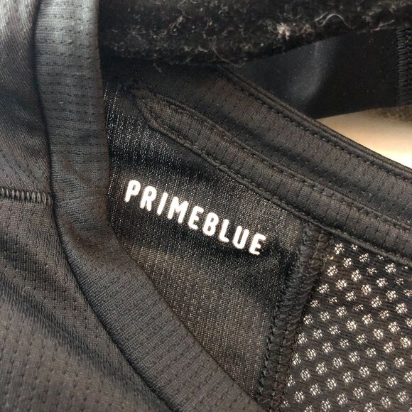 Adidas Mens Primeblue T-Shirt Black Mesh Detail Size XL - Picture 5 of 6